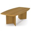 ADD TO YOUR SET: Bestar Meeting Solutions 8' Boat Shaped Light Board Top Conference Table in Cappuccino Cherry