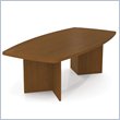 ADD TO YOUR SET: Bestar Meeting Solutions 8' Boat Shaped Light Board Top Conference Table in Cherry Cognac