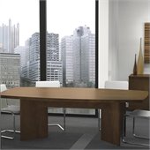Bestar Meeting Solutions 8' Boat Shaped Light Board Top Conference Table in Chocolate