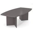 ADD TO YOUR SET: Bestar Meeting Solutions 8' Boat Shaped Light Board Top Conference Table in Slate