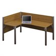 ADD TO YOUR SET: Bestar Pro-Biz Single Left L-shaped Workstation in Cappuccino Cherry