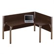 ADD TO YOUR SET: Bestar Pro-Biz Single Right L-shaped Workstation in Chocolate