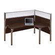 ADD TO YOUR SET: Bestar Pro-Biz Single Right L-shaped Workstation in Chocolate