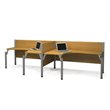 ADD TO YOUR SET: Bestar Pro-Biz Double Side by Side L-Desk in Cappuccino Cherry