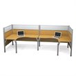 ADD TO YOUR SET: Bestar Pro-Biz Double Back to Back L-Desk in Cappuccino Cherry