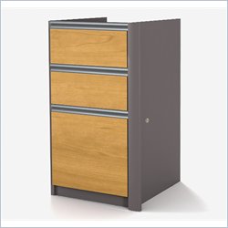Bestar Connexion Office Lateral File in Cappuccino Cherry/Slate