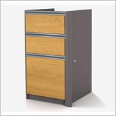 Bestar Connexion Office Lateral File in Cappuccino Cherry/Slate