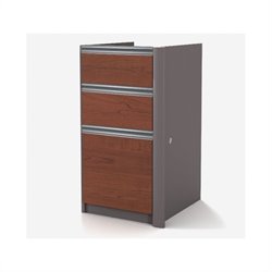 Bestar Connexion Office Lateral File/Pedestal in Bordeaux and Slate