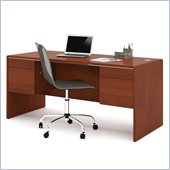 Bestar Fall Creek Executive Desk in Bordeaux