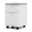 ADD TO YOUR SET: Bestar Pro-Linea Assembled Mobile Pedestal in White