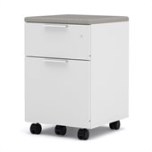 Bestar Pro-Linea Assembled Mobile Pedestal in White