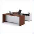 ADD TO YOUR SET: Bestar Pro-Linea U-shaped Kit in White and Cognac