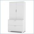 ADD TO YOUR SET: Bestar Pro-Linea Lateral File and Cabinet Kit in White
