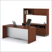 Bestar Pro-Linea Executive Kit in Cognac and White