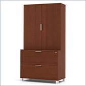 Bestar Pro-Linea Lateral File and Cabinet Kit in Cognac
