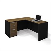 Bestar Pro-Concept L-Shaped Workstation with Assembled Pedestal