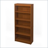 Bestar 5 Shelf Bookcase in Cognac Cherry
