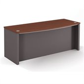 Bestar Connexion Executive Desk in Bordeaux and Slate