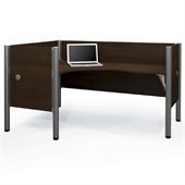 Bestar Pro-Biz Single Left L-shaped Workstation in Chocolate