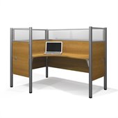 Bestar Pro-Biz Single Left L-shaped Workstation in Cappuccino Cherry