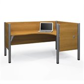 Bestar Pro-Biz Single Right L-shaped Workstation in Cappuccino Cherry