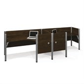 Bestar Pro-Biz Double Side by Side L-Desk in Chocolate