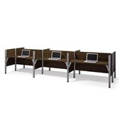 Bestar Pro-Biz Six Workstations in Chocolate