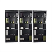 Bestar 5 Shelf Standard Wall Bookcase in Charcoal