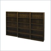 Bestar Pro-Biz Commercial Wall Bookcase in Chocolate