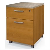 Bestar Pro-Biz Assembled Mobile Wood Pedestal in Cherry
