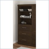 Bestar Create 36 Storage Unit with Drawers in Chocolate