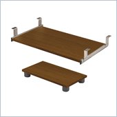 Bestar Prestige + Keyboard Shelf and CPU Platform In Cognac Cherry