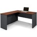 Bestar Prestige + L-Shape Computer Desk in Bordeaux and Graphite