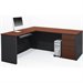 Bestar Prestige + 4-Piece L-Shape Desk in Bordeaux and Graphite