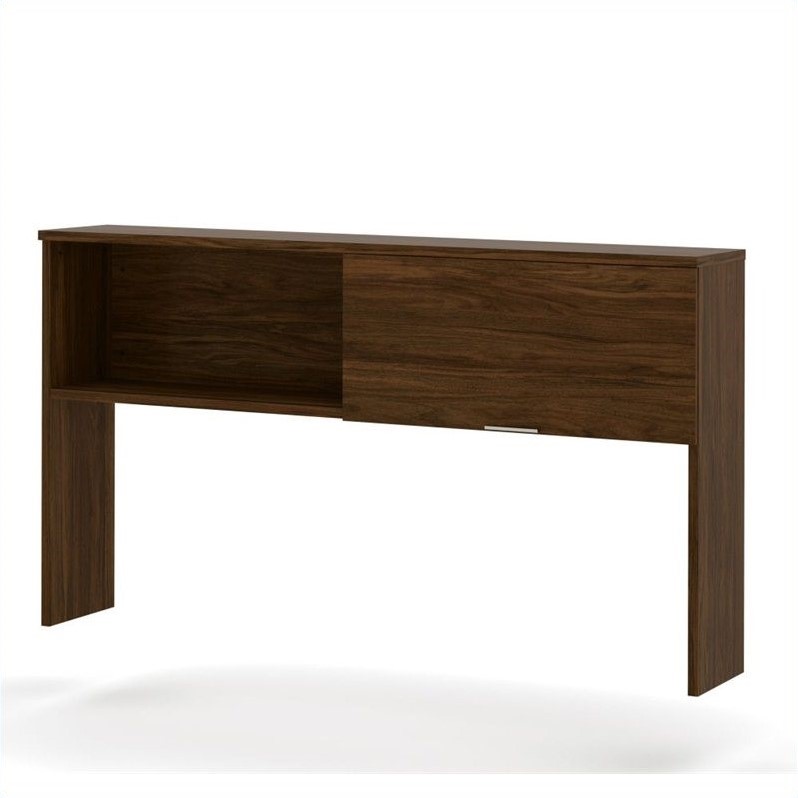 Bestar Pro-Linea Hutch with Doors in Oak Barrel