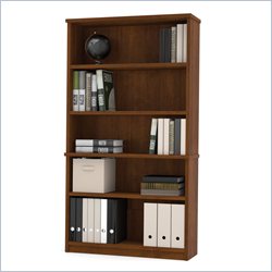 Bestar Elite Modular 5 Shelf Bookcase in Tuscany Brown