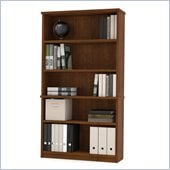 Bestar Elite Modular 5 Shelf Bookcase in Tuscany Brown