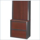 Bestar Prestige 2 Drawer Lateral Wood File Storage Cabinet Set in Bordeaux 