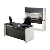 Bestar Connexion Wood Computer Desk Office Set with Hutch