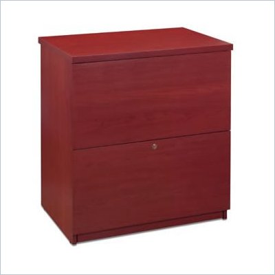 Bestar 2 Drawer Lateral Wood File Cabinet in Bordeaux