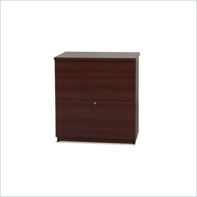 Bestar 2 Drawer Lateral Wood File Storage Cabinet in Mahogany