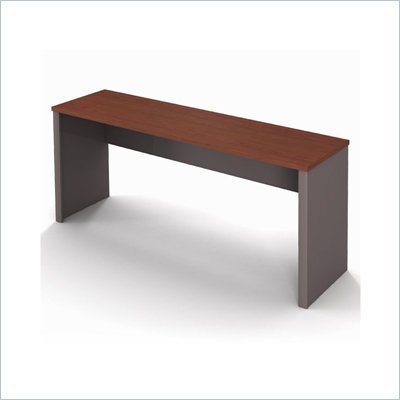 Bestar Connexion Wood Office Credenza in Bordeaux and Slate