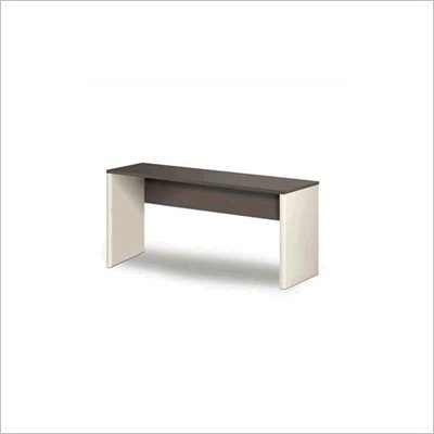 Bestar Connexion Wood Office Credenza in Slate and Sandstone