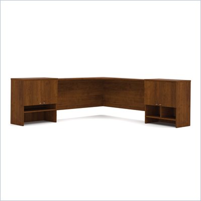 Bestar Elite Corner Hutch in Tuscany Brown