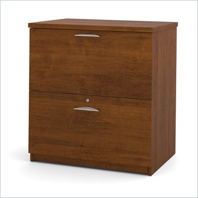 Bestar Elite 2 Drawer Lateral File Storage Cabinet in Tuscany Brown