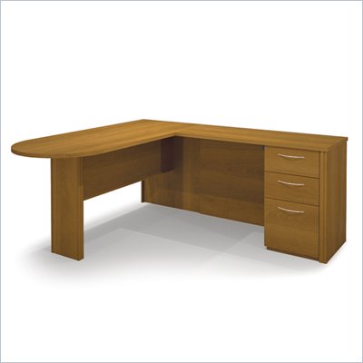 Bestar Embassy L-Desk in Cappuccino Cherry
