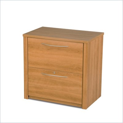 Bestar Embassy 2 Drawer Lateral Wood File Storage Cabinet in Cappuccino Cherry