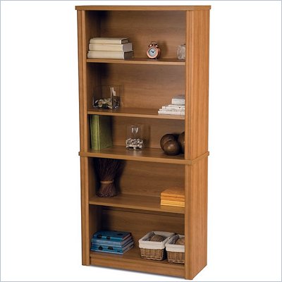 Bestar Embassy Modular 5 Shelf Bookcase in Cappuccino Cherry