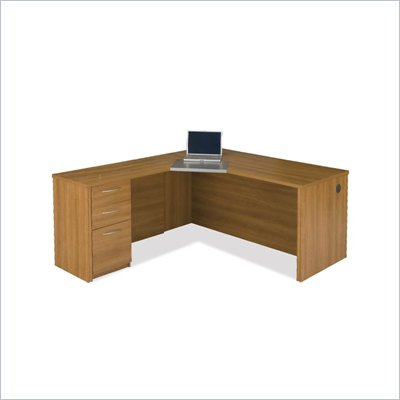 Bestar Embassy L-Desk in Cappuccino Cherry