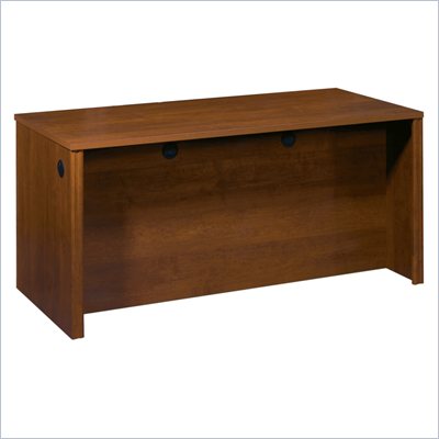 Bestar Embassy Wood Computer Desk Credenza in Tuscany Brown